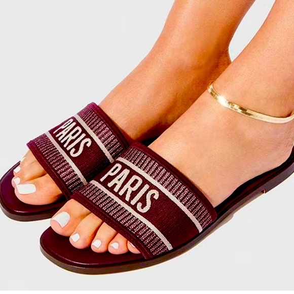 New Nicole Miller  París Knox Destination Flat Sandals - Picture 1 of 8